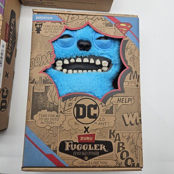 Zuru Fuggler DC X Comics Plush Set Batman Joker Harley Quinn Superman Monster - Picture 3 of 7